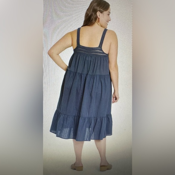 Target, Universal thread, gauze, crochet, navy dress, NWT, size 1X - Picture 4 of 8